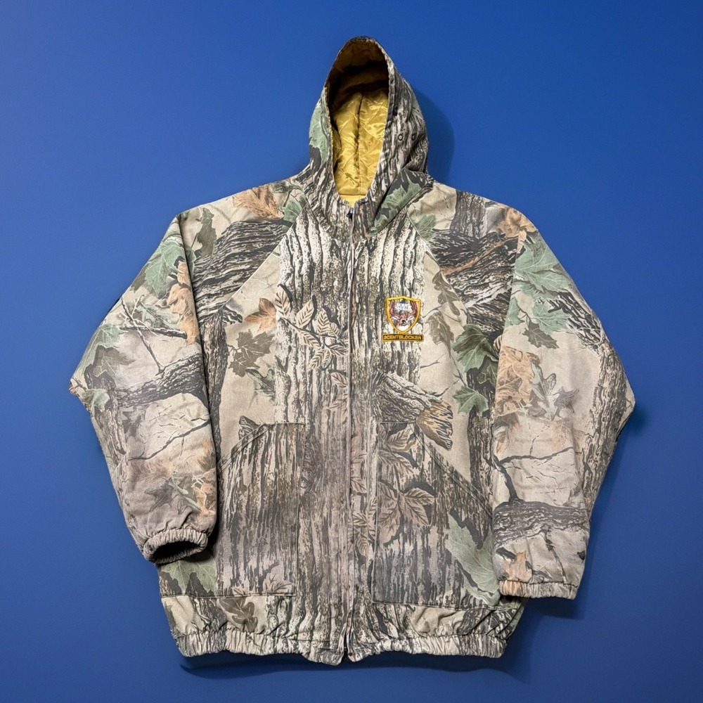 ScentBlocker Realtree Camo‎ Hoodie Jacket Men XL Vintage 90s